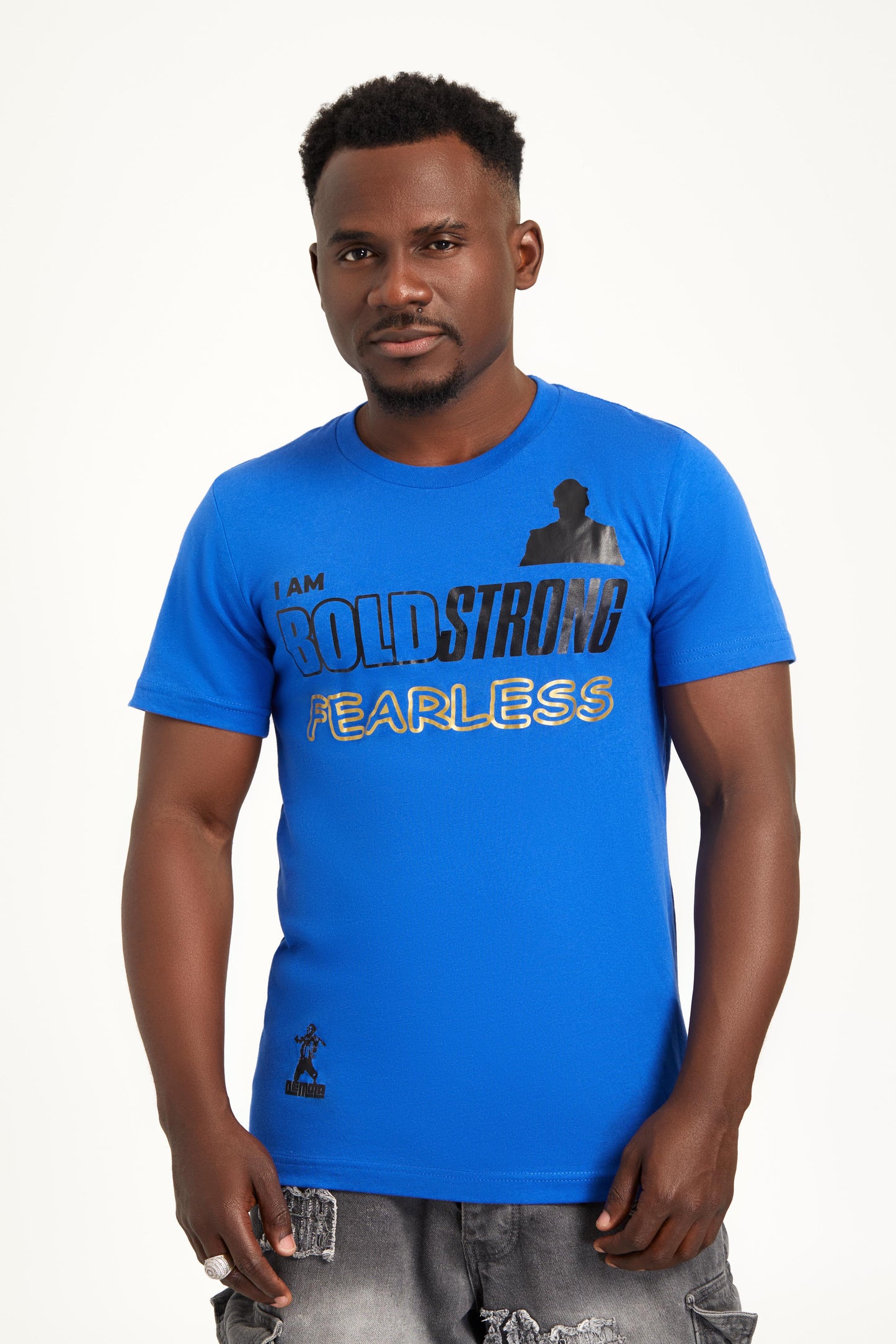 I am Bold, Strong & Fearless Tee (Blue)