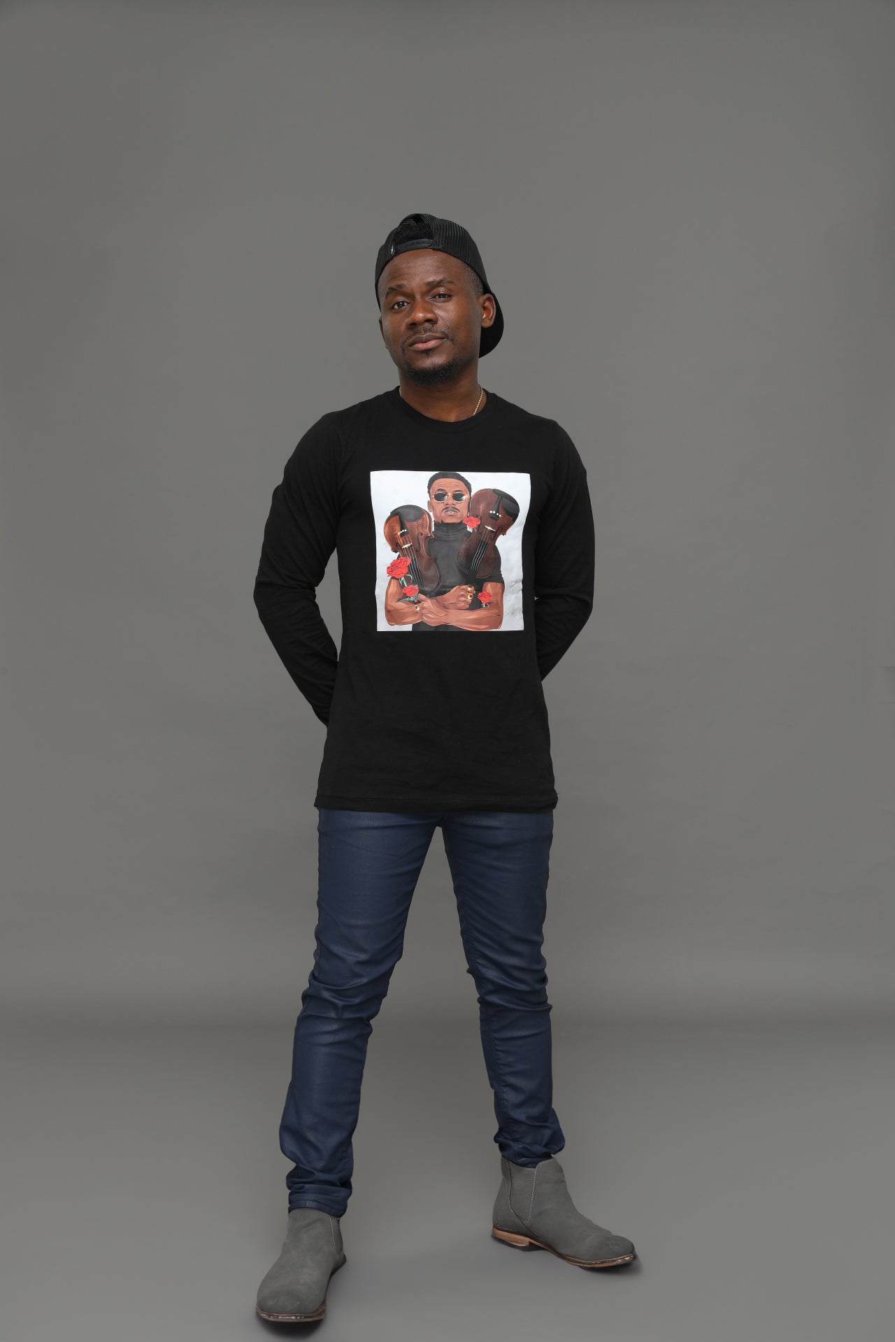 Demola Flowers Shortsleeve Tee (Black)