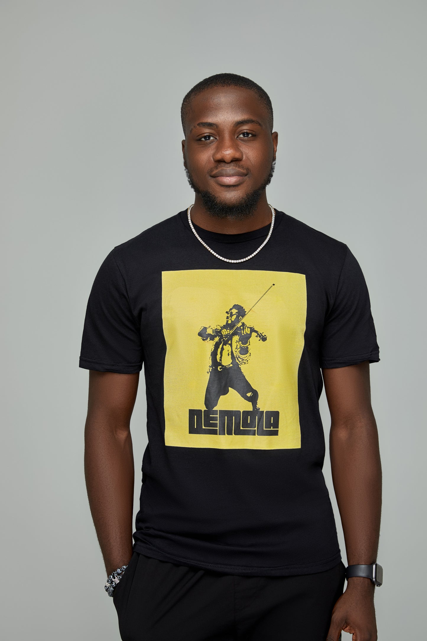 Yellow Block Graphic Tee (Black)