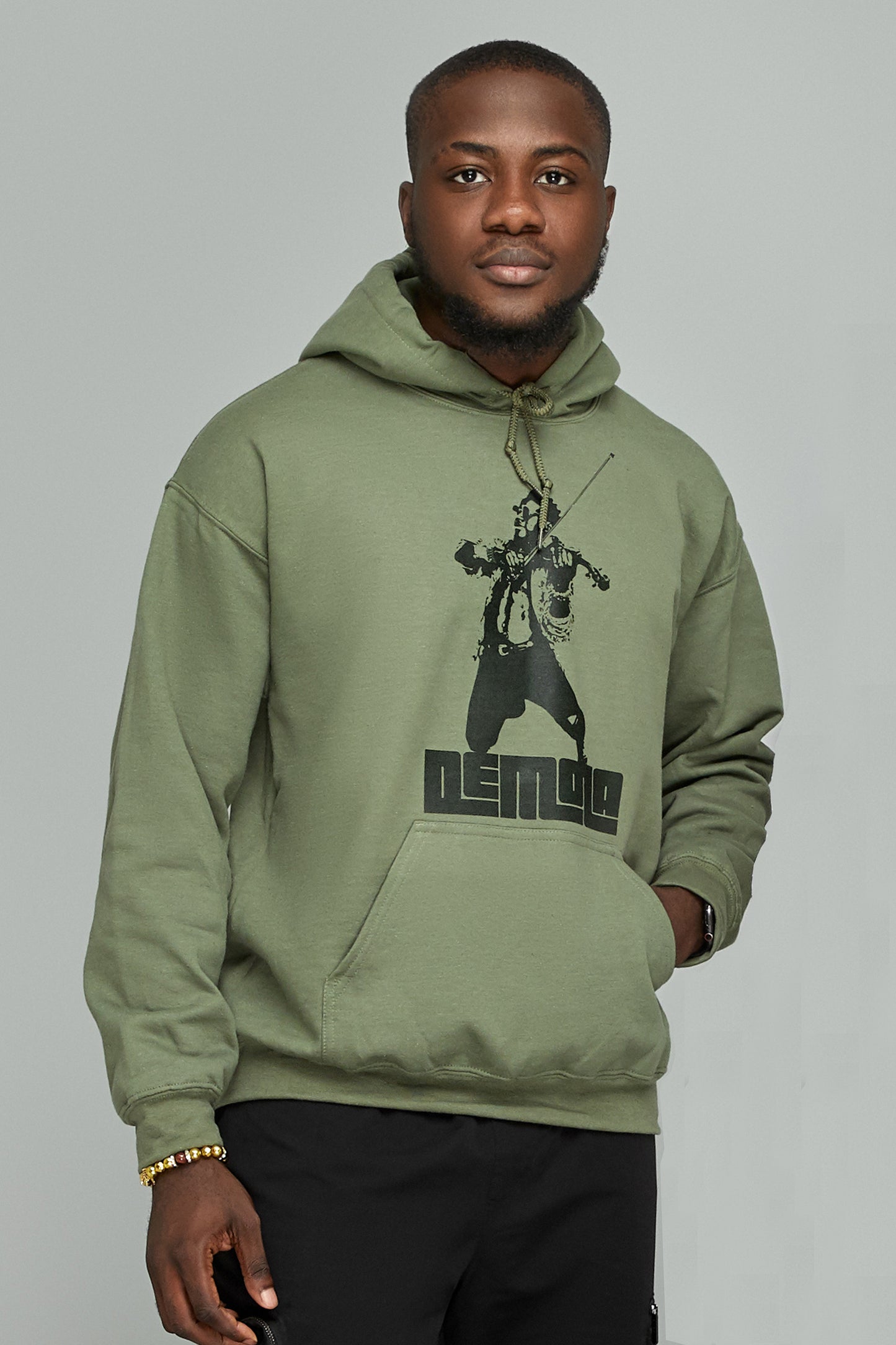 Silhouette Graphic Hoodie (Military Green)