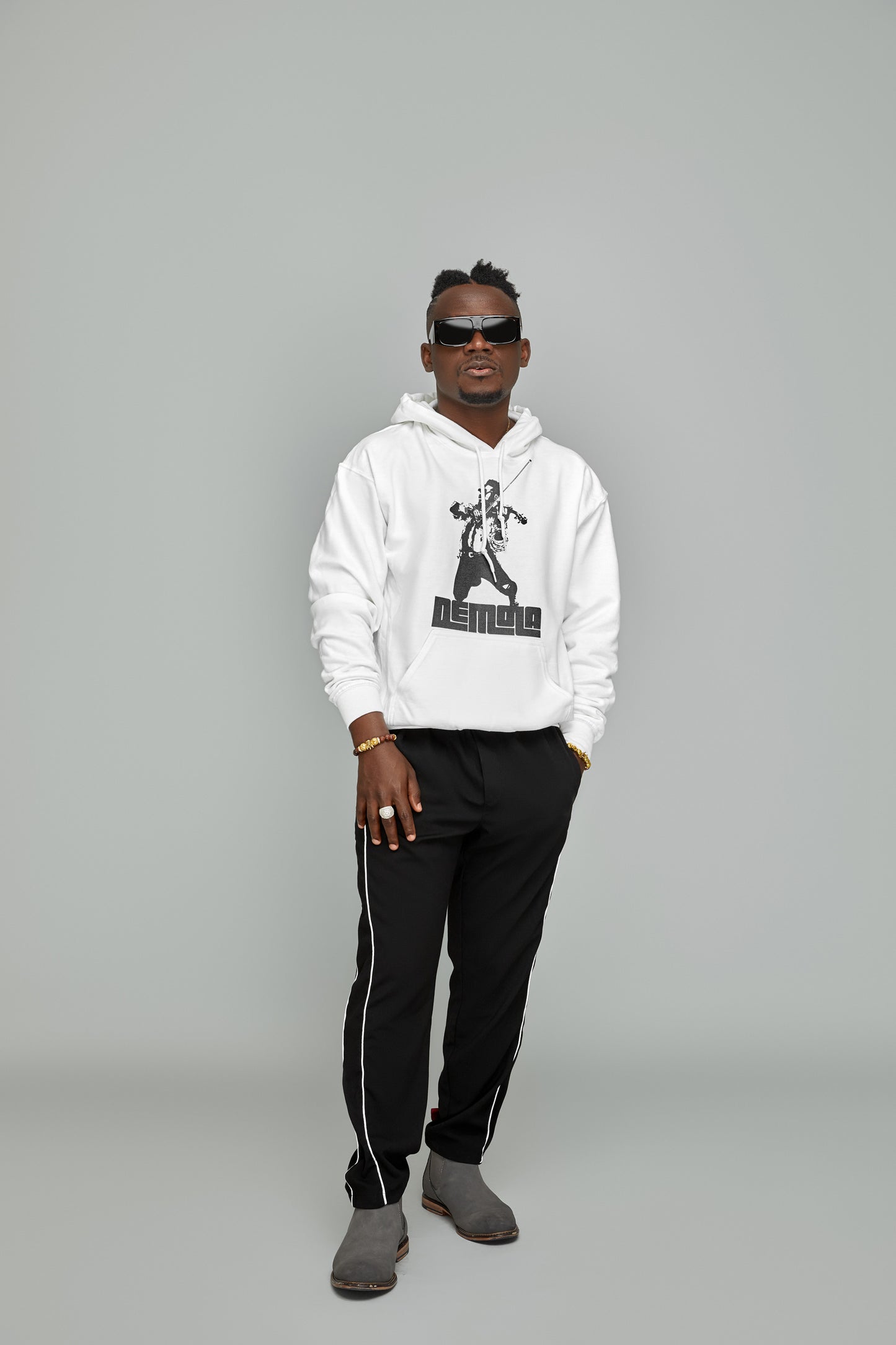 Silhouette Graphic Hoodie (White)