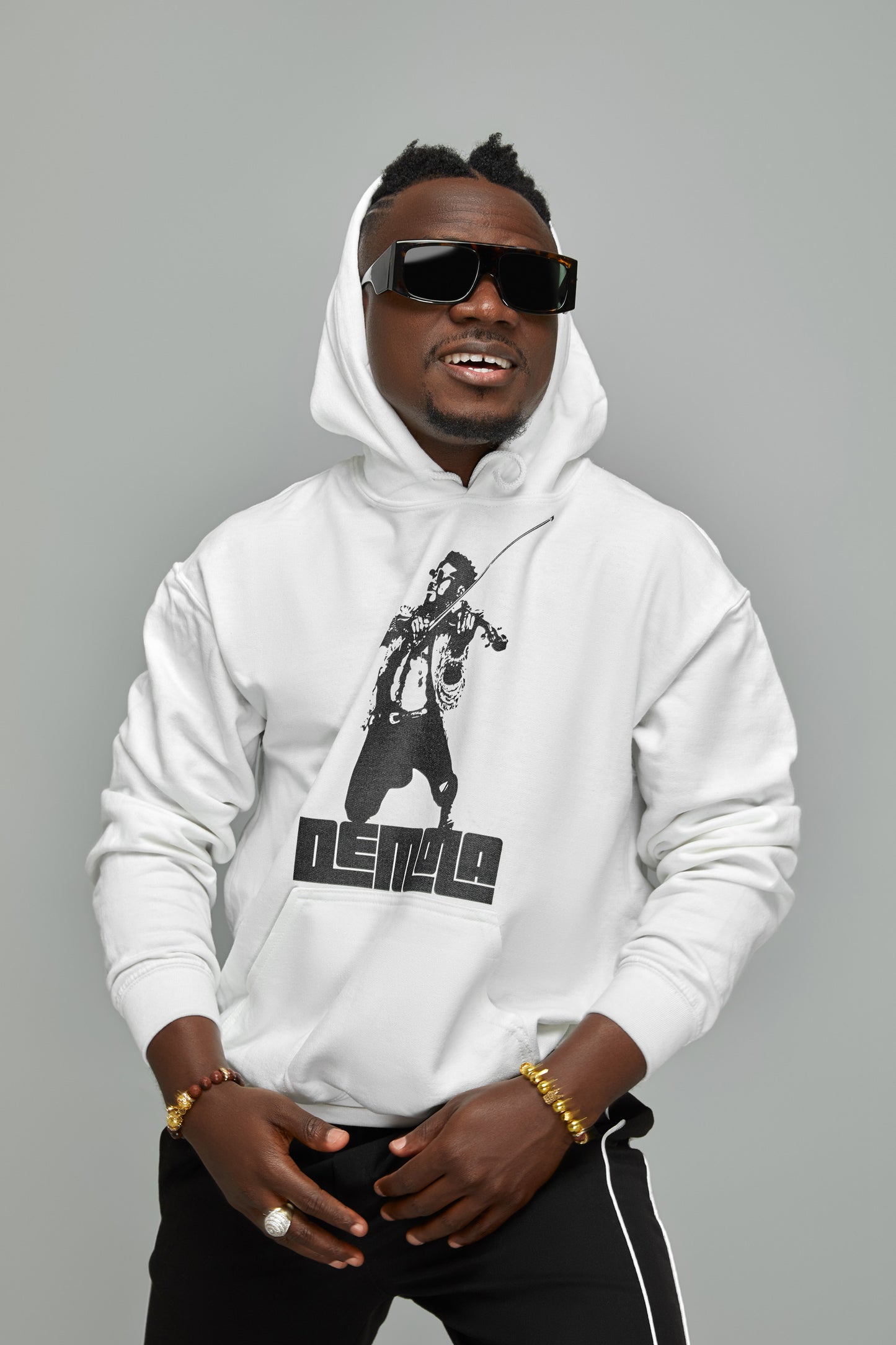 Silhouette Graphic Hoodie (White)