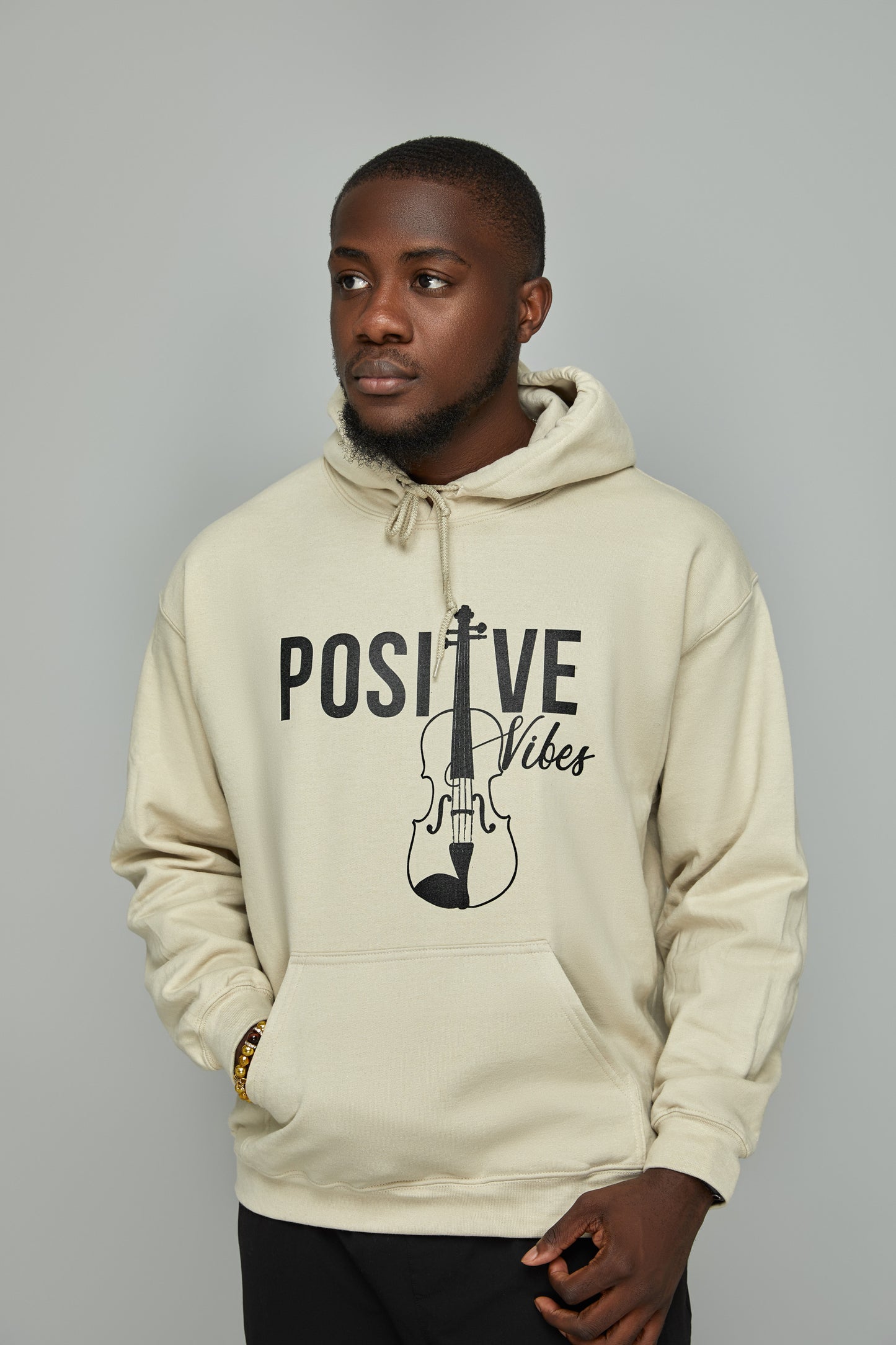 Positive Vibes Hoodie (Ivory)