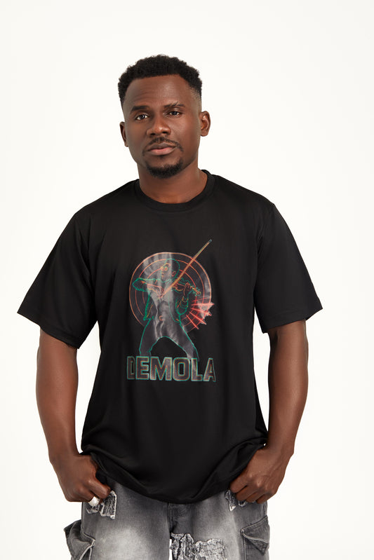 Demola Neon Logo Tee (Black)