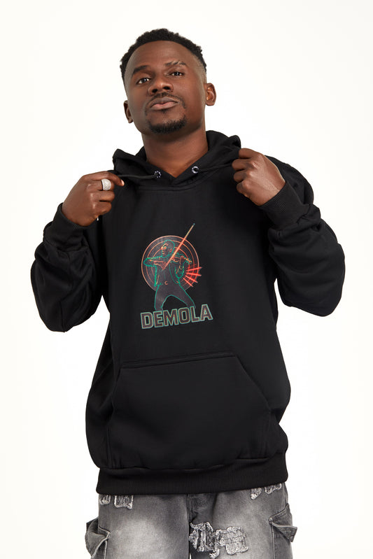 Demola Neon Logo Hoodie (Black)